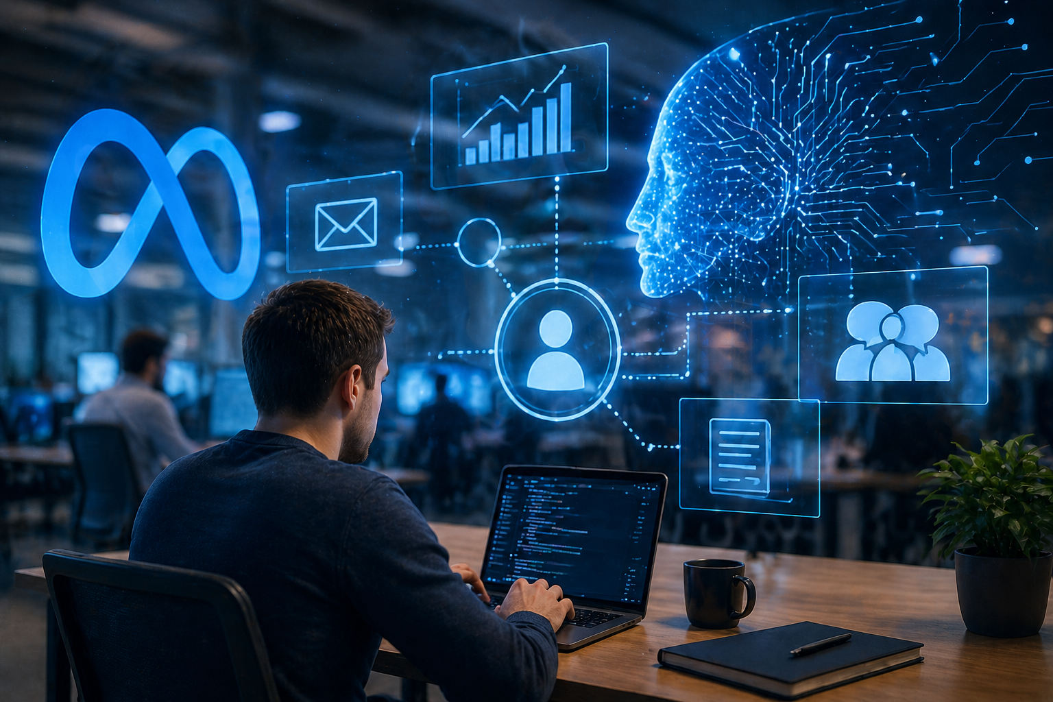 Meta تستخدم سلوك الموظفين اليومي لتدريب الذكاء الاصطناعي