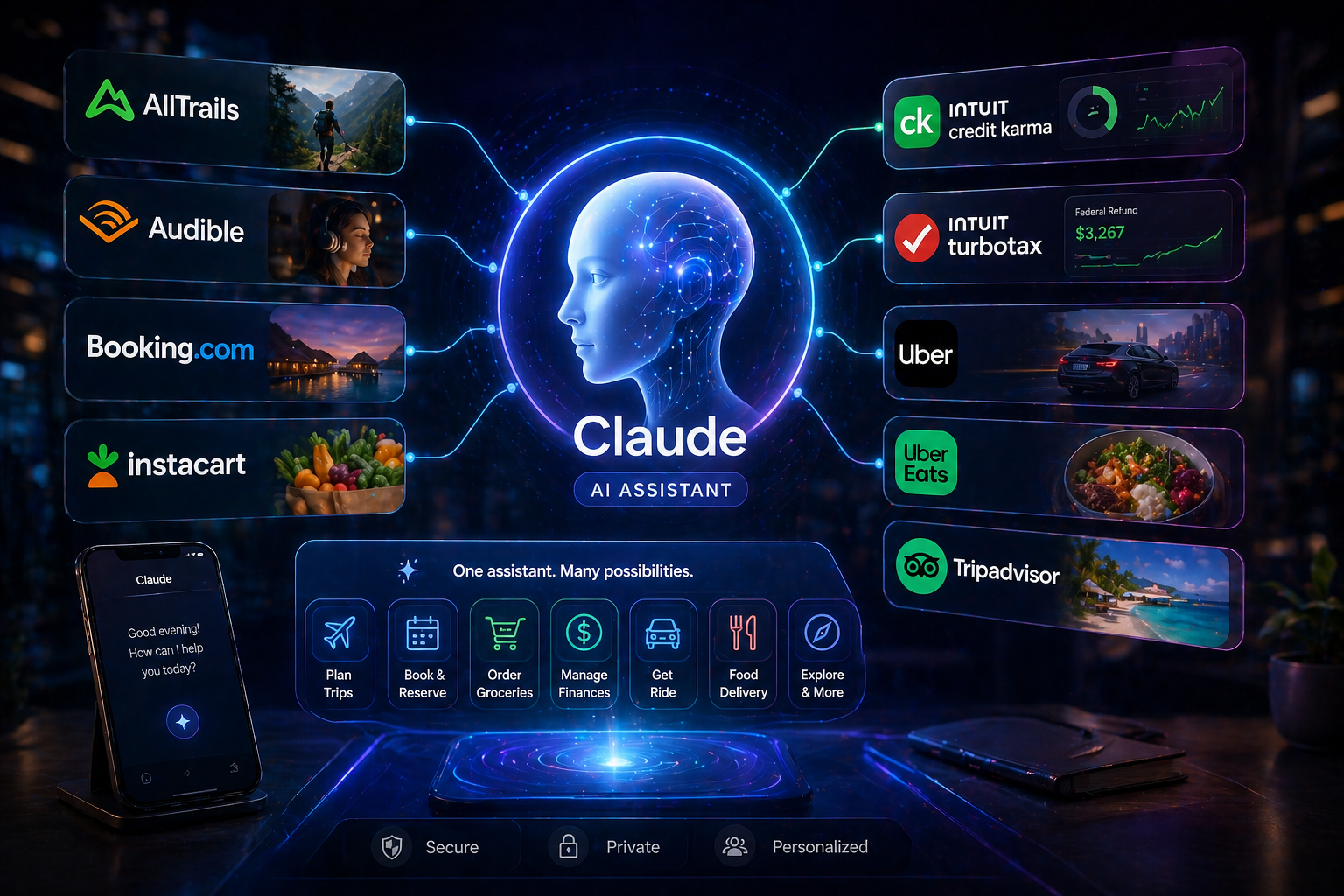 Anthropic توسّع قدرات “Claude” بربطه مع تطبيقات وخدمات يومية